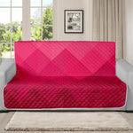 Pink Geometric Square Pattern Print Futon Protector