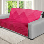 Pink Geometric Square Pattern Print Futon Protector