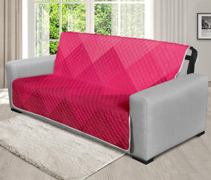 Pink Geometric Square Pattern Print Futon Protector