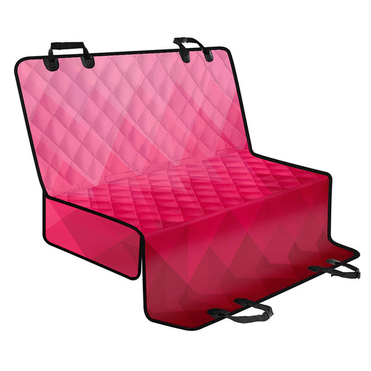 Pink Geometric Square Pattern Print Pet Car Back Seat Cover
