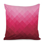 Pink Geometric Square Pattern Print Pillow Cover