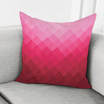 Pink Geometric Square Pattern Print Pillow Cover