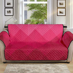 Pink Geometric Square Pattern Print Sofa Protector