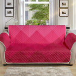 Pink Geometric Square Pattern Print Sofa Protector