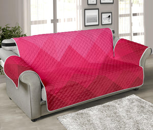 Pink Geometric Square Pattern Print Sofa Protector