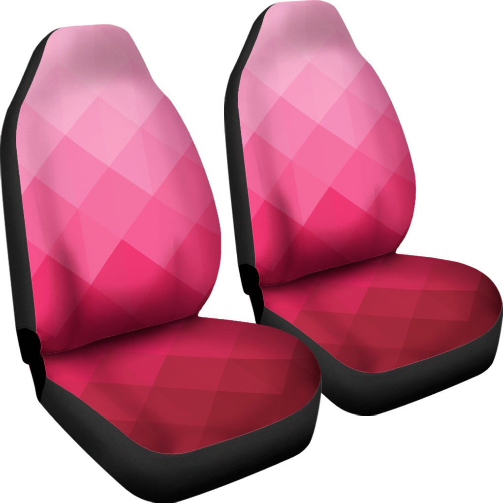 Pink Geometric Square Pattern Print Universal Fit Car Seat Covers
