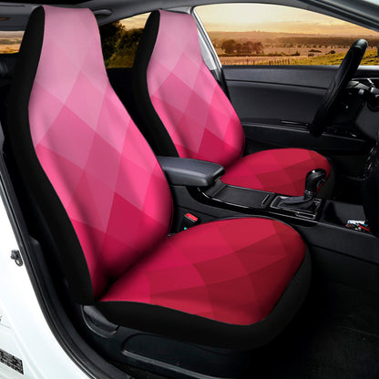 Pink Geometric Square Pattern Print Universal Fit Car Seat Covers