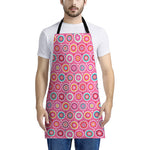 Pink Girly Flower Pattern Print Apron