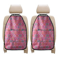 Pink Girly Flower Pattern Print Car Seat Organizers