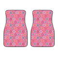 Pink Girly Flower Pattern Print Front Car Floor Mats