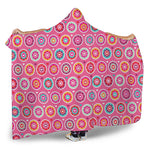 Pink Girly Flower Pattern Print Hooded Blanket