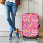 Pink Girly Flower Pattern Print Luggage Cover
