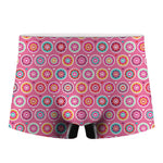 Pink Girly Flower Pattern Print Men's Boxer Briefs