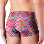 Pink Girly Flower Pattern Print Men's Boxer Briefs
