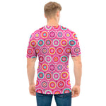 Pink Girly Flower Pattern Print Men's T-Shirt