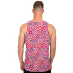 Pink Girly Flower Pattern Print Men's Tank Top