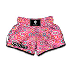Pink Girly Flower Pattern Print Muay Thai Boxing Shorts