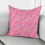 Pink Girly Flower Pattern Print Pillow Cover