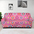 Pink Girly Flower Pattern Print Sofa Cover