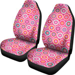 Pink Girly Flower Pattern Print Universal Fit Car Seat Covers