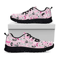 Pink Girly Mermaid Pattern Print Black Running Shoes