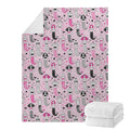 Pink Girly Mermaid Pattern Print Blanket