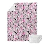 Pink Girly Mermaid Pattern Print Blanket