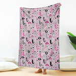 Pink Girly Mermaid Pattern Print Blanket