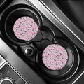 Pink Girly Mermaid Pattern Print Car Coasters