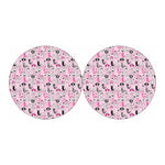 Pink Girly Mermaid Pattern Print Car Coasters