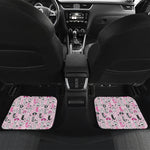 Pink Girly Mermaid Pattern Print Front and Back Car Floor Mats