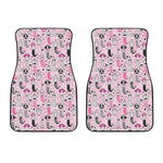 Pink Girly Mermaid Pattern Print Front Car Floor Mats