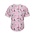 Pink Girly Mermaid Pattern Print Men's Baseball Jersey