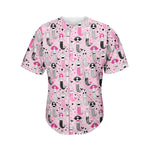 Pink Girly Mermaid Pattern Print Men's Baseball Jersey