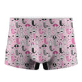 Pink Girly Mermaid Pattern Print Men's Boxer Briefs