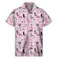 Pink Girly Mermaid Pattern Print Men's Short Sleeve Shirt
