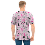 Pink Girly Mermaid Pattern Print Men's T-Shirt