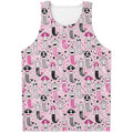 Pink Girly Mermaid Pattern Print Men's Tank Top
