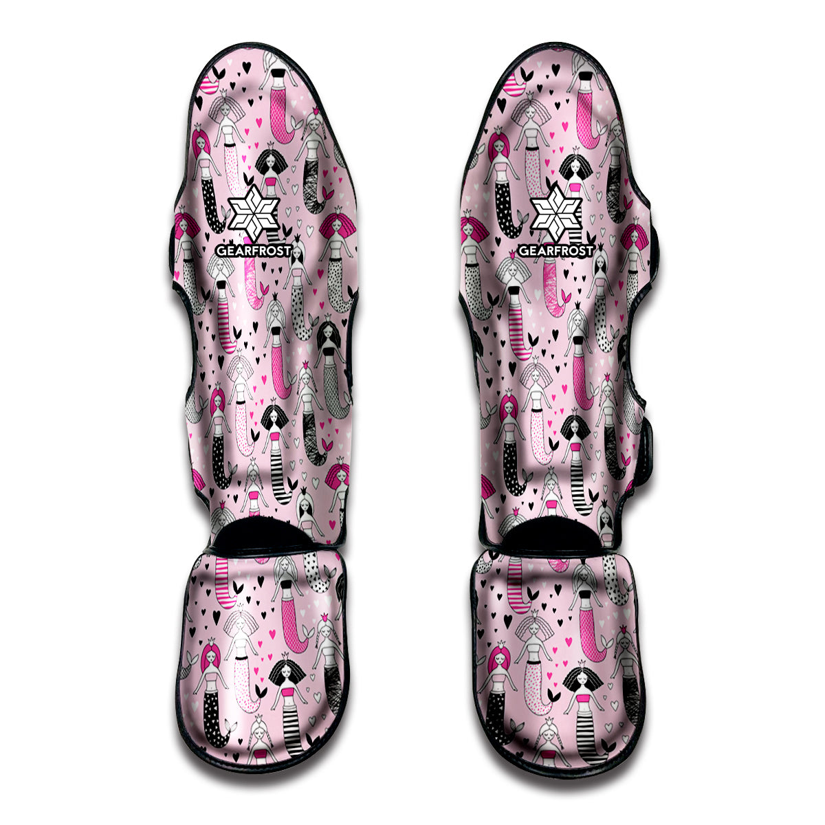 Pink Girly Mermaid Pattern Print Muay Thai Shin Guard