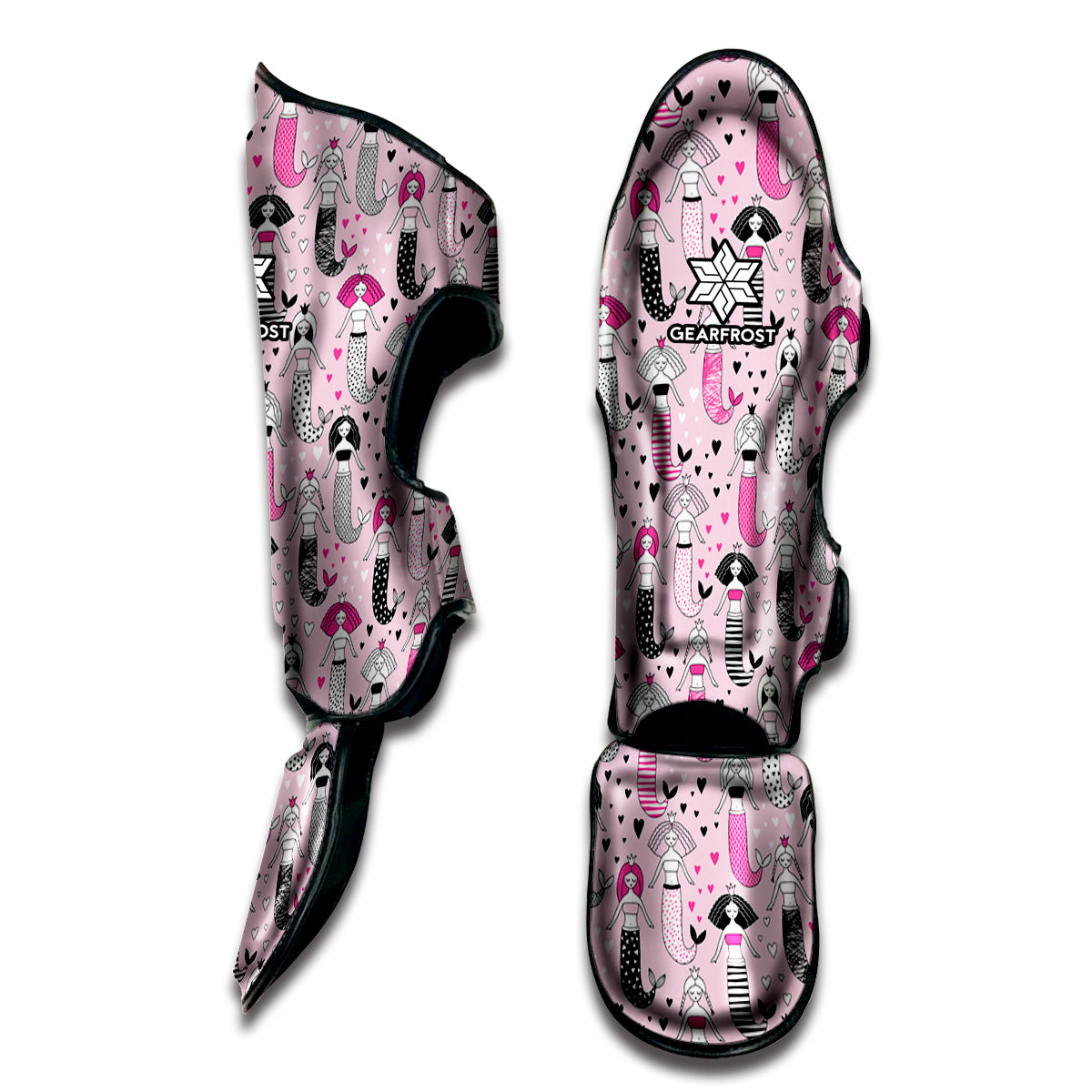 Pink Girly Mermaid Pattern Print Muay Thai Shin Guard