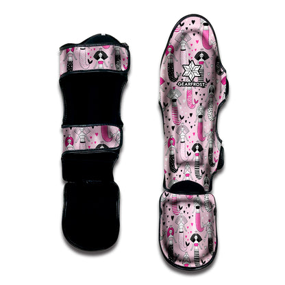 Pink Girly Mermaid Pattern Print Muay Thai Shin Guard