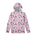 Pink Girly Mermaid Pattern Print Pullover Hoodie