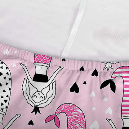 Pink Girly Mermaid Pattern Print Sofa Cover