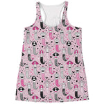 Pink Girly Mermaid Pattern Print Women's Racerback Tank Top