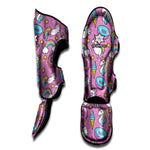 Pink Girly Unicorn Donut Pattern Print Muay Thai Shin Guard