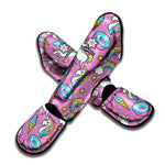Pink Girly Unicorn Donut Pattern Print Muay Thai Shin Guard