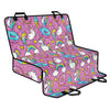 Pink Girly Unicorn Donut Pattern Print Pet Car Back Seat Cover