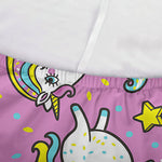 Pink Girly Unicorn Donut Pattern Print Sofa Cover