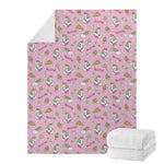 Pink Girly Unicorn Pattern Print Blanket