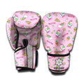 Pink Girly Unicorn Pattern Print Boxing Gloves